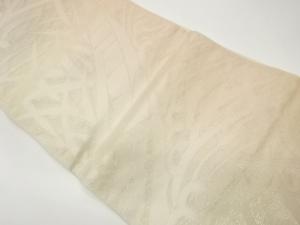 紗 荒波に舟・草模様織出し袋帯